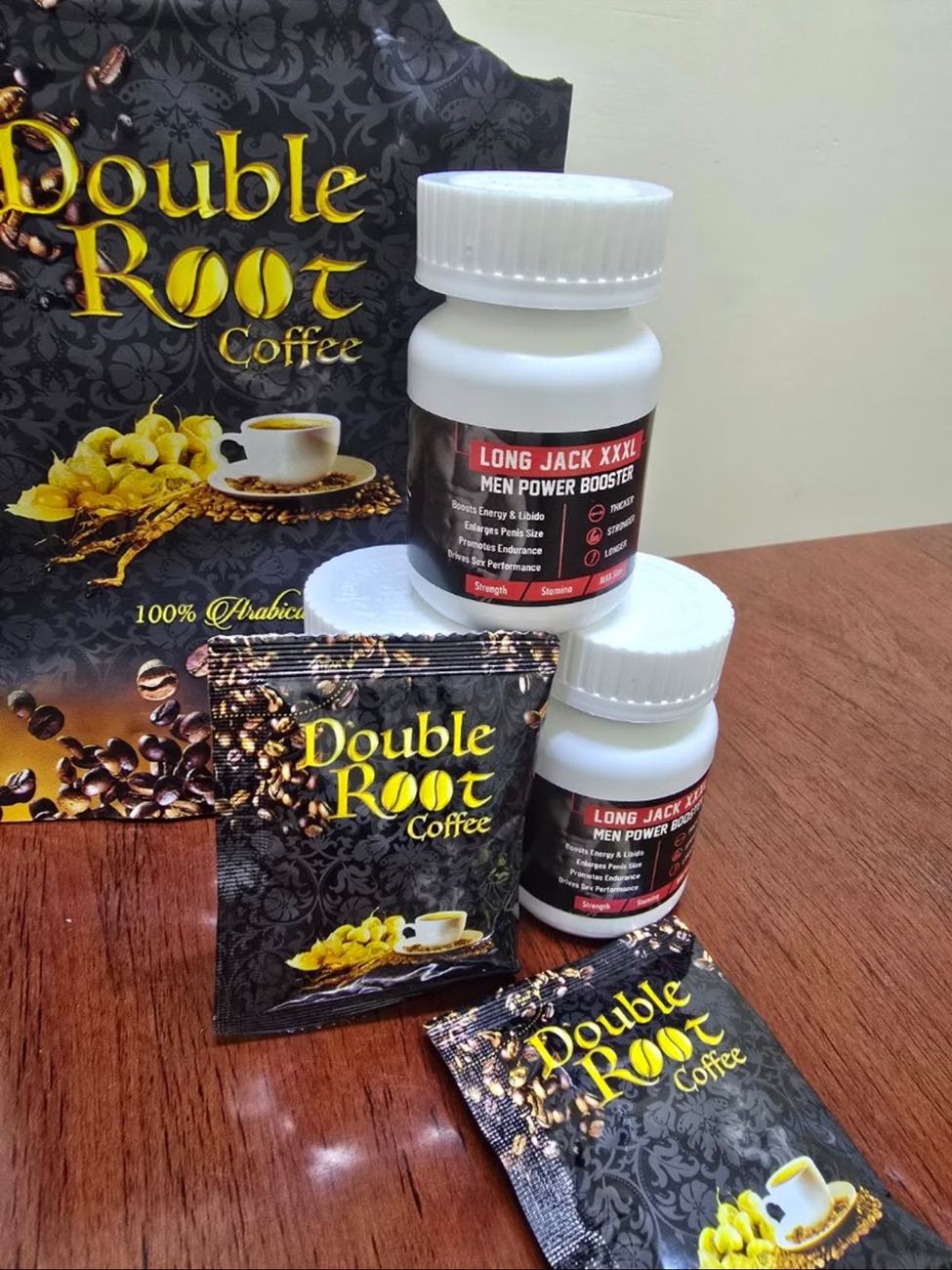 Double Root Coffee, root extracts and Arabica beans